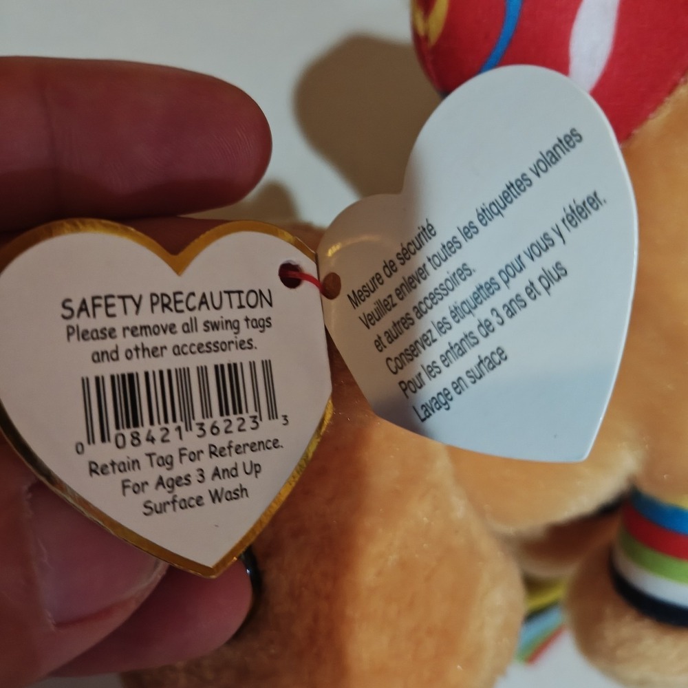 Set of 2 Ty Beanie Babies 12" & 8" JAMAL‎ the Camel Plush Heart Tags VelveTy - Picture 6 of 6